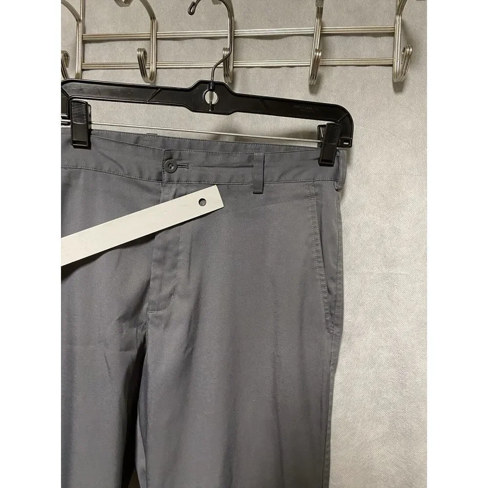 Nike Golf Pants Men 34 X30 Gray Chino Performance Active Outdoor Dri Fit Stretch